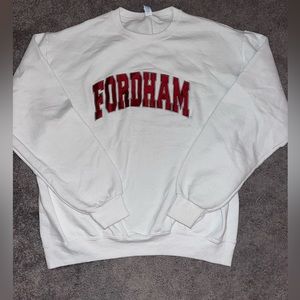 COPY - Fordham University Crew Neck Fleece sweatshirt with embroidered name in …